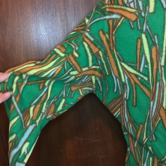 Vintage Darlene MINKLAM Hand Screen Print Bombshell Cardigan 38 - Picture 3 of 8